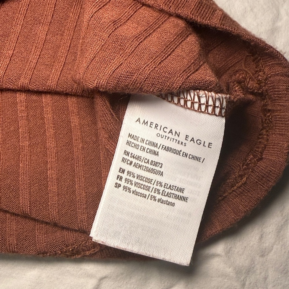 American Eagle Outfitters Women's Ribbed Buttoned Blouse Size Small EUC - Picture 6 of 8